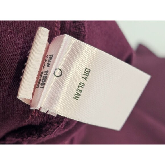 ALK Women's 6 Jen 7 For All Mankind Burgundy Coated Denim Straight Pencil Skirt - Picture 10 of 10